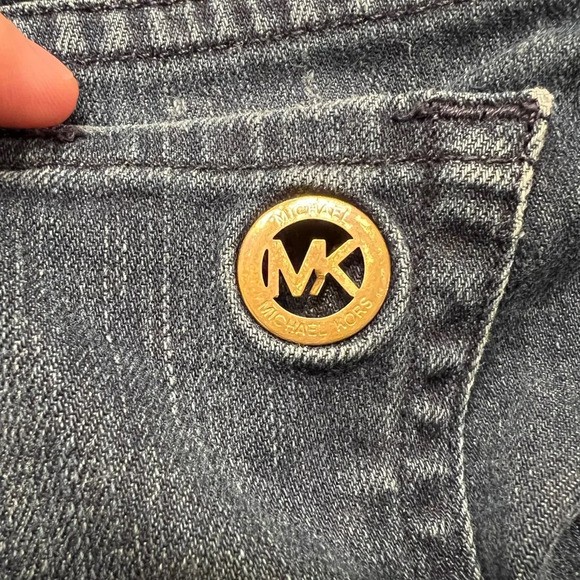 MICHAEL KORS MK Front Zipper Pockets Skinny Low Rise Denim Jeans Sz 2 - Picture 4 of 10
